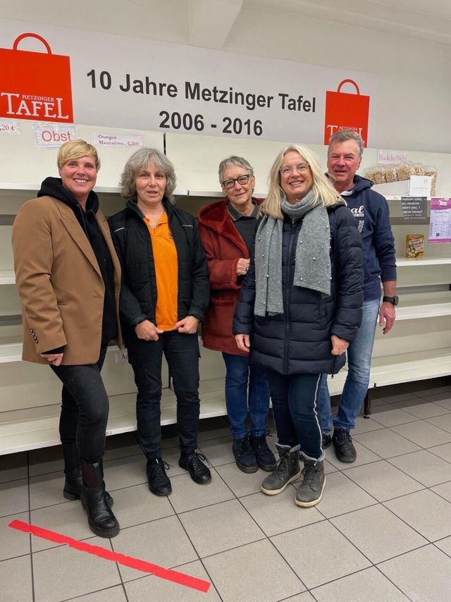 Cindy Holmberg im Einsatz bei der Tafel Metzingen